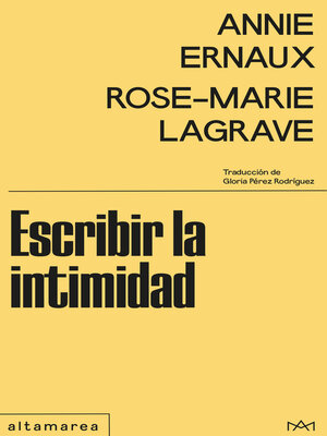 cover image of Escribir la intimidad